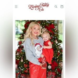 Living Fully Co. Classic Santa Sweatshirt in Heather Grey - Mallory Ervin Brand